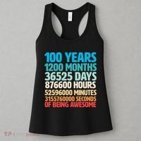 100 Years Of Being Awesome 100th Birthday Time Breakdown Women's Tank Top thumb 3