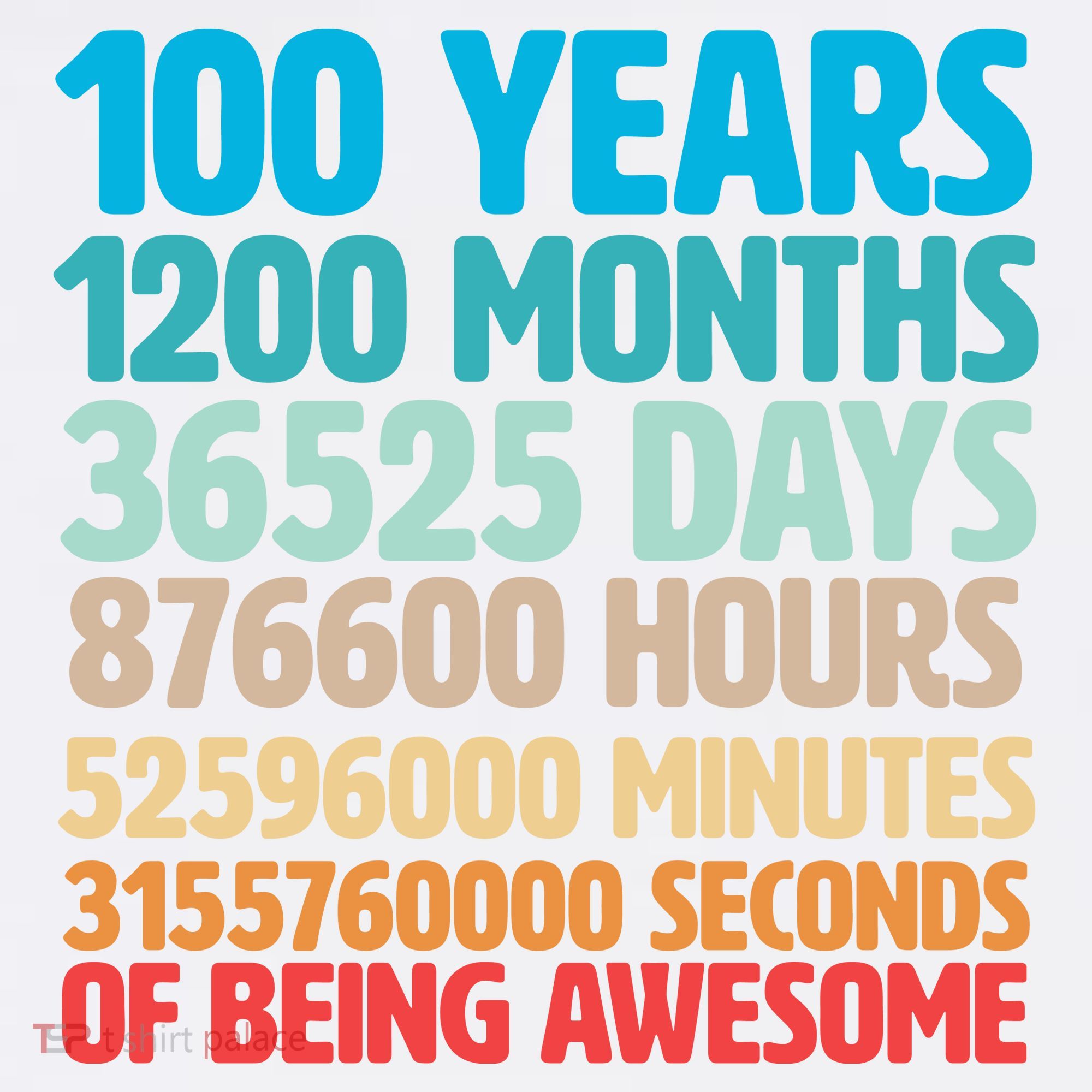 100 Years Of Being Awesome 100th Birthday Time Breakdown Comfort Colors Garment-Dyed Hooded Sweatshirt