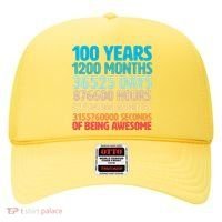 100 Years Of Being Awesome 100th Birthday Time Breakdown Hat thumb 0