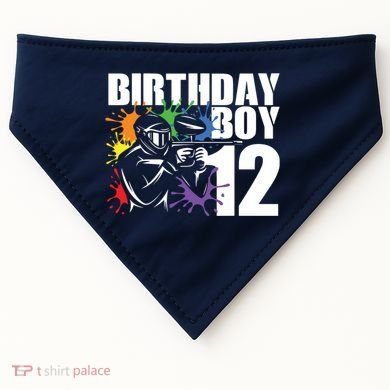 12 Year Old Paintball Birthday Party 12th Gift For USA-Made Doggie Bandana