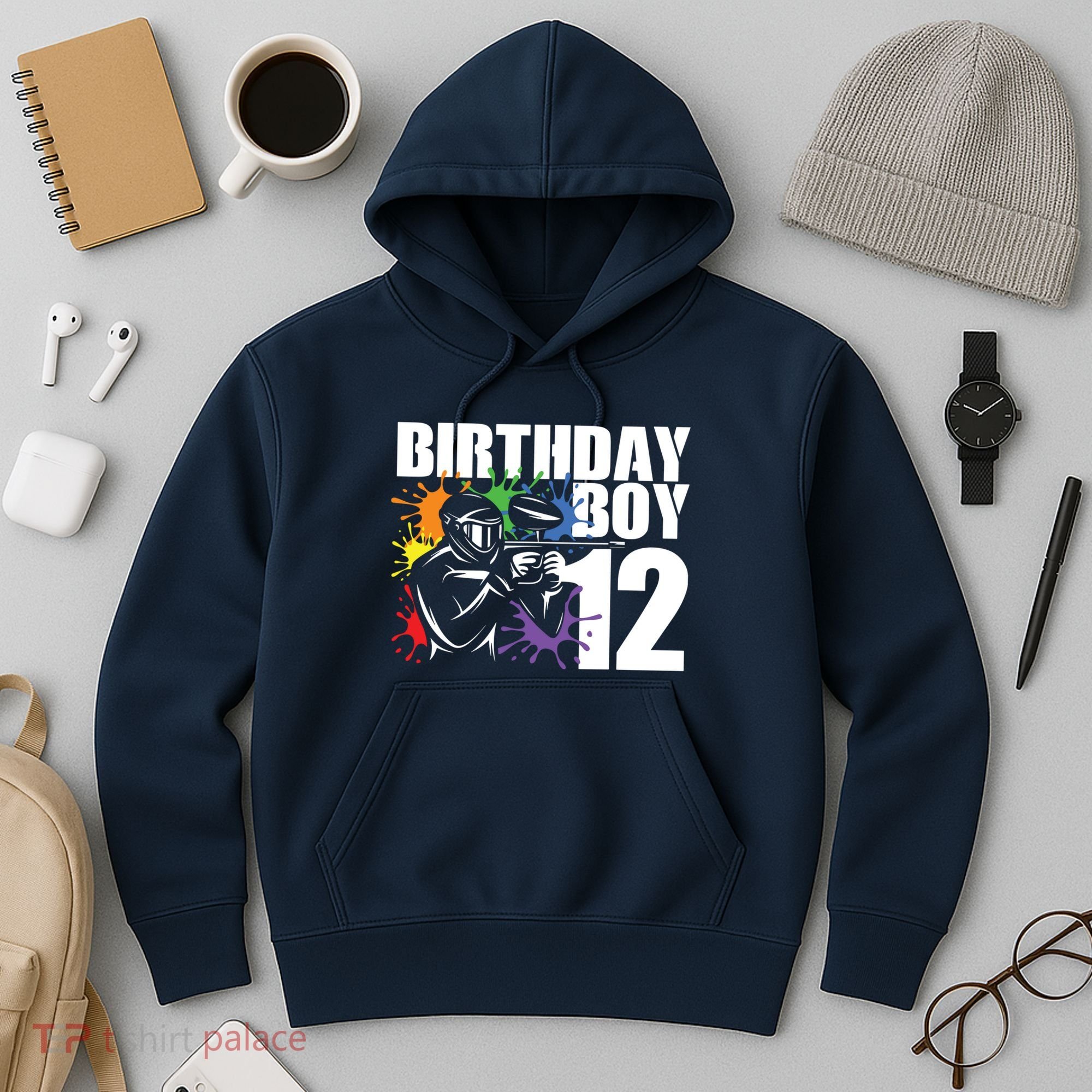 12 Year Old Paintball Birthday Party 12th Gift For Hoodie