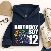 12 Year Old Paintball Birthday Party 12th Gift For Hoodie thumb 4
