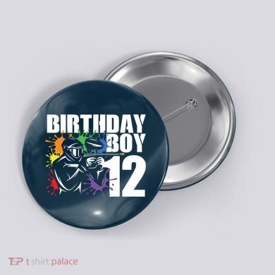 12 Year Old Paintball Birthday Party 12th Gift For Button