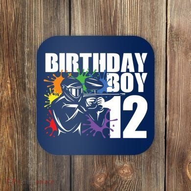 12 Year Old Paintball Birthday Party 12th Gift For Coaster