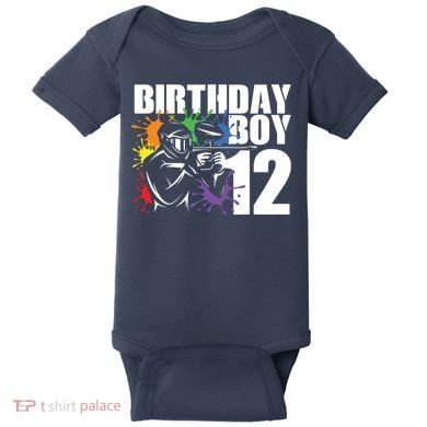 12 Year Old Paintball Birthday Party 12th Gift For Baby Bodysuit