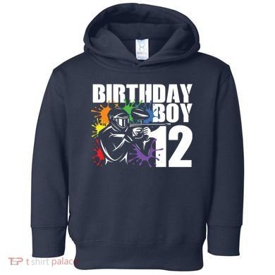 12 Year Old Paintball Birthday Party 12th Gift For Toddler Hoodie