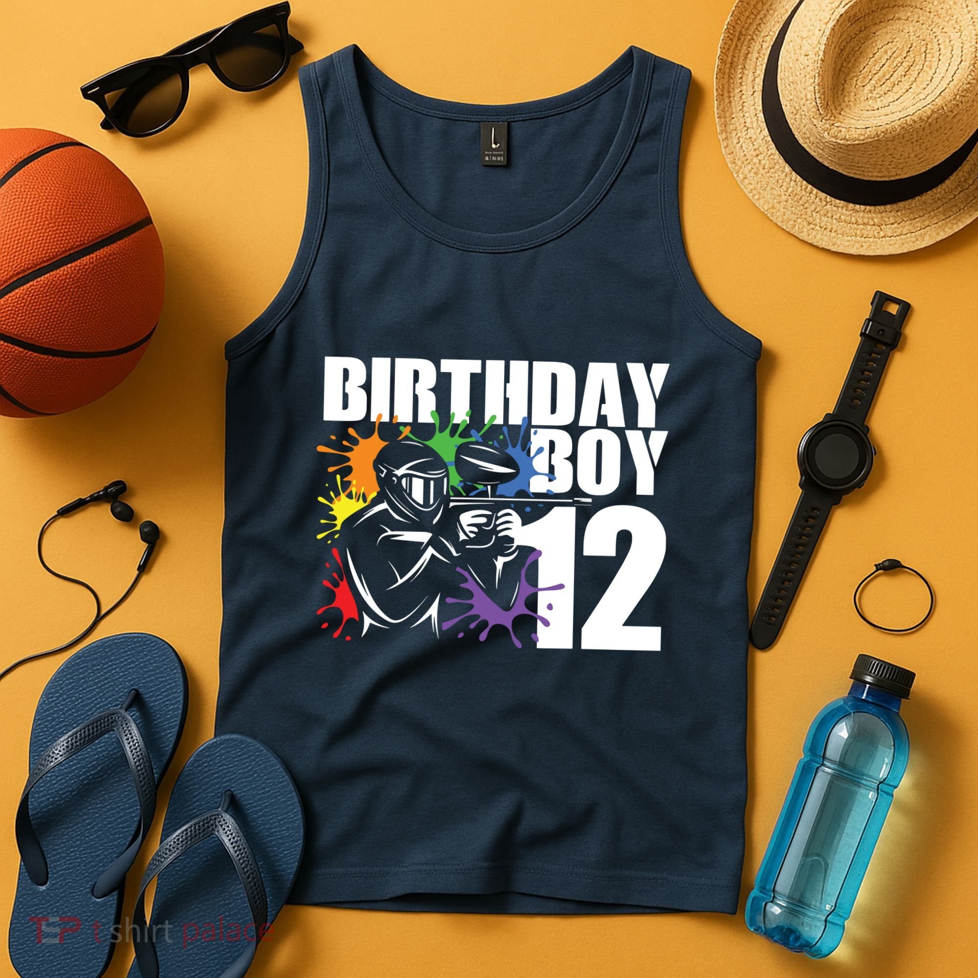 12 Year Old Paintball Birthday Party 12th Gift For Tank Top