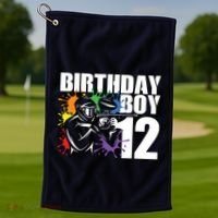 12 Year Old Paintball Birthday Party 12th Gift For Golf Towel thumb 1