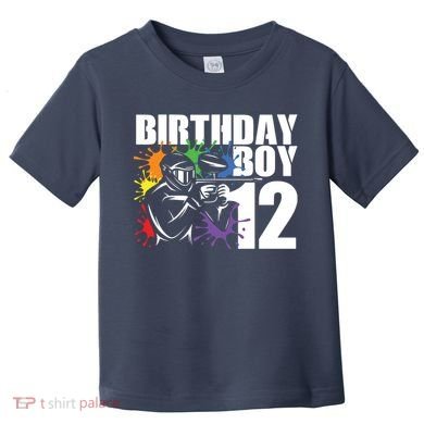 12 Year Old Paintball Birthday Party 12th Gift For Toddler T-Shirt