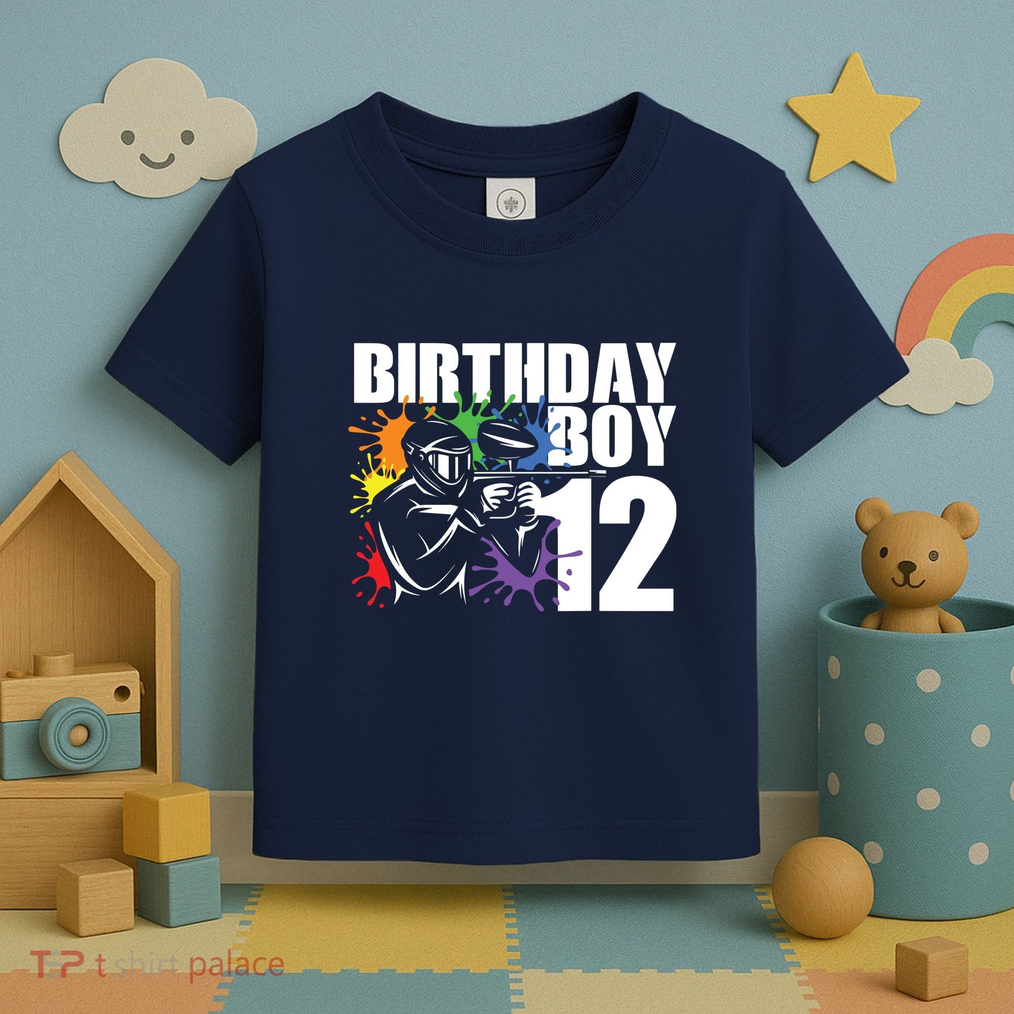 12 Year Old Paintball Birthday Party 12th Gift For Toddler T-Shirt