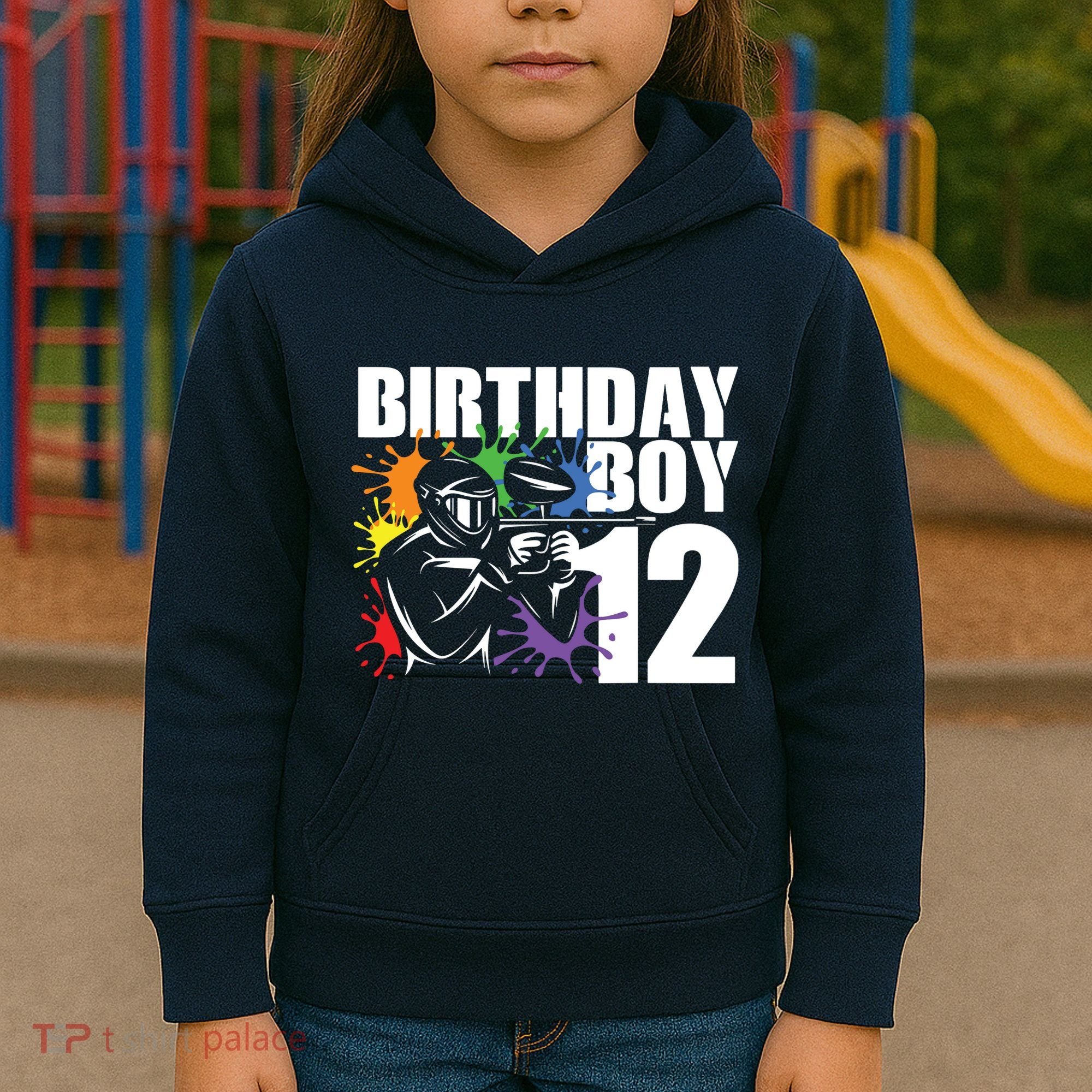12 Year Old Paintball Birthday Party 12th Gift For Kids Hoodie
