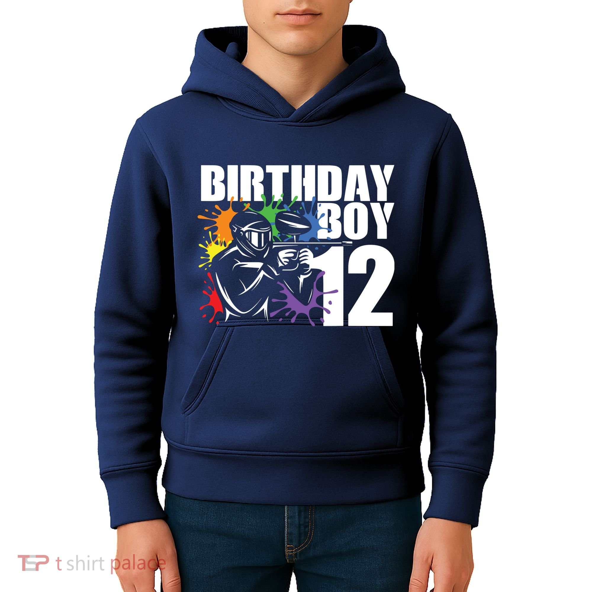 12 Year Old Paintball Birthday Party 12th Gift For Kids Hoodie