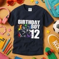 12 Year Old Paintball Birthday Party 12th Gift For Kids T-Shirt thumb 3