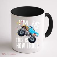 16 Year Old Gift Cool 16th Birthday Boy Gift For Monster Truck Car Lovers Coffee Mug thumb 1