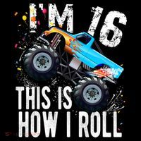 16 Year Old Gift Cool 16th Birthday Boy Gift For Monster Truck Car Lovers Coffee Mug thumb 5