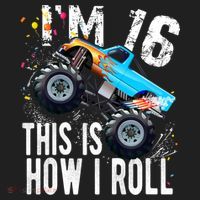 16 Year Old Gift Cool 16th Birthday Boy Gift For Monster Truck Car Lovers Beanie thumb 2