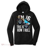 16 Year Old Gift Cool 16th Birthday Boy Gift For Monster Truck Car Lovers Women's Hoodie thumb 0