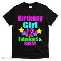 12 Year Old Girl Birthday Party Neon Bday Party T-Shirt thumb 0
