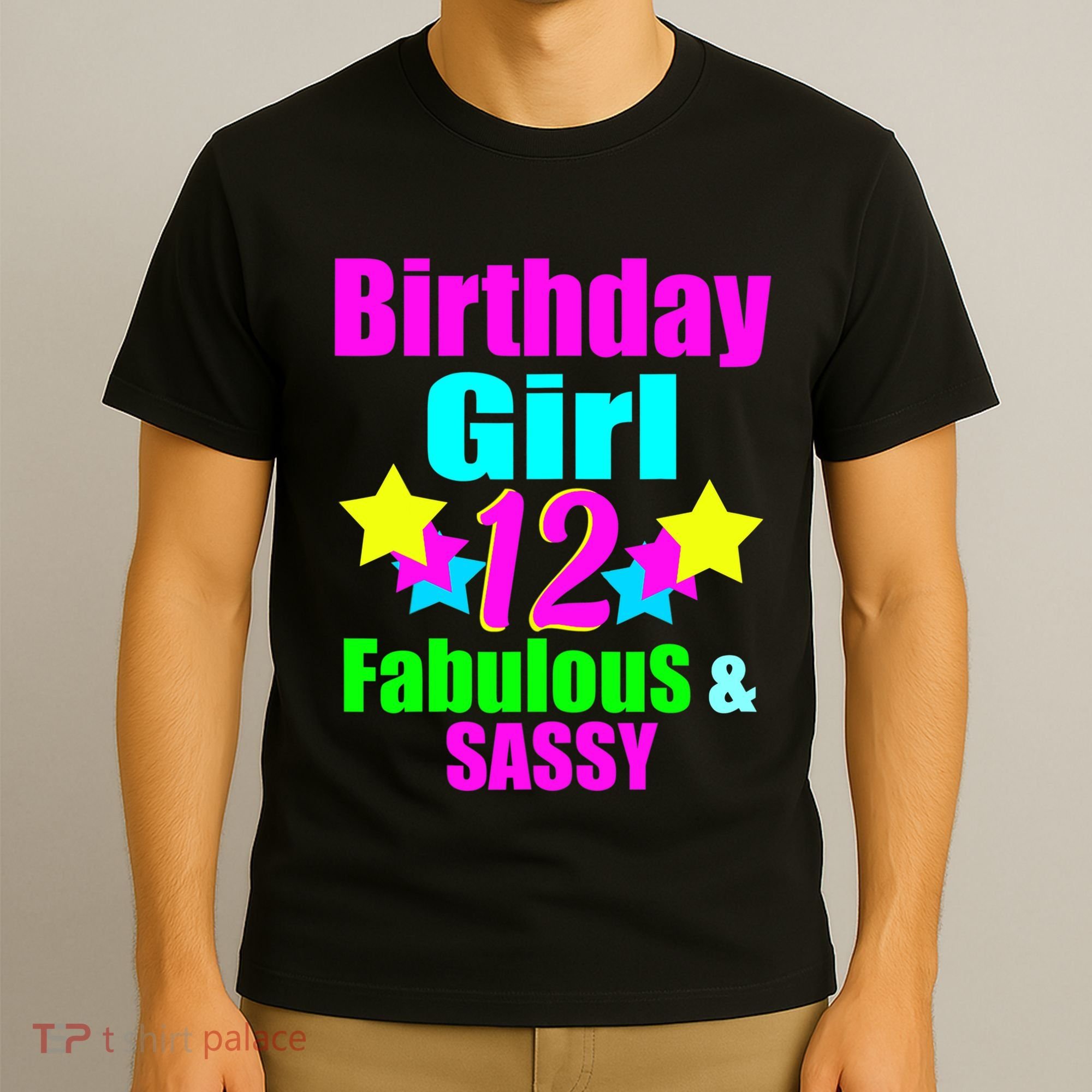 12 Year Old Girl Birthday Party Neon Bday Party T-Shirt