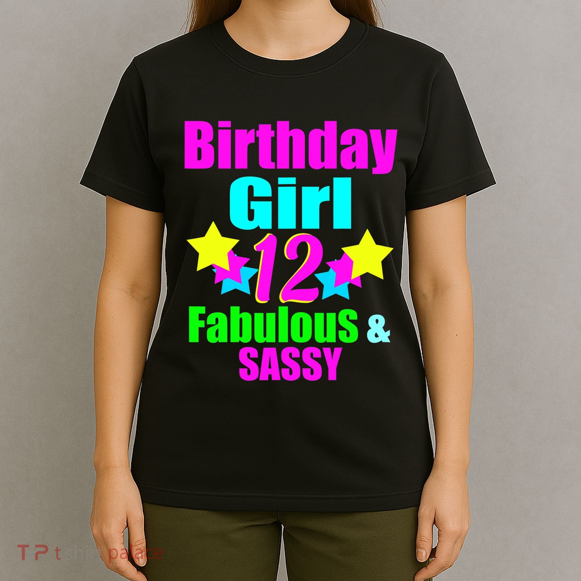 12 Year Old Girl Birthday Party Neon Bday Party T-Shirt