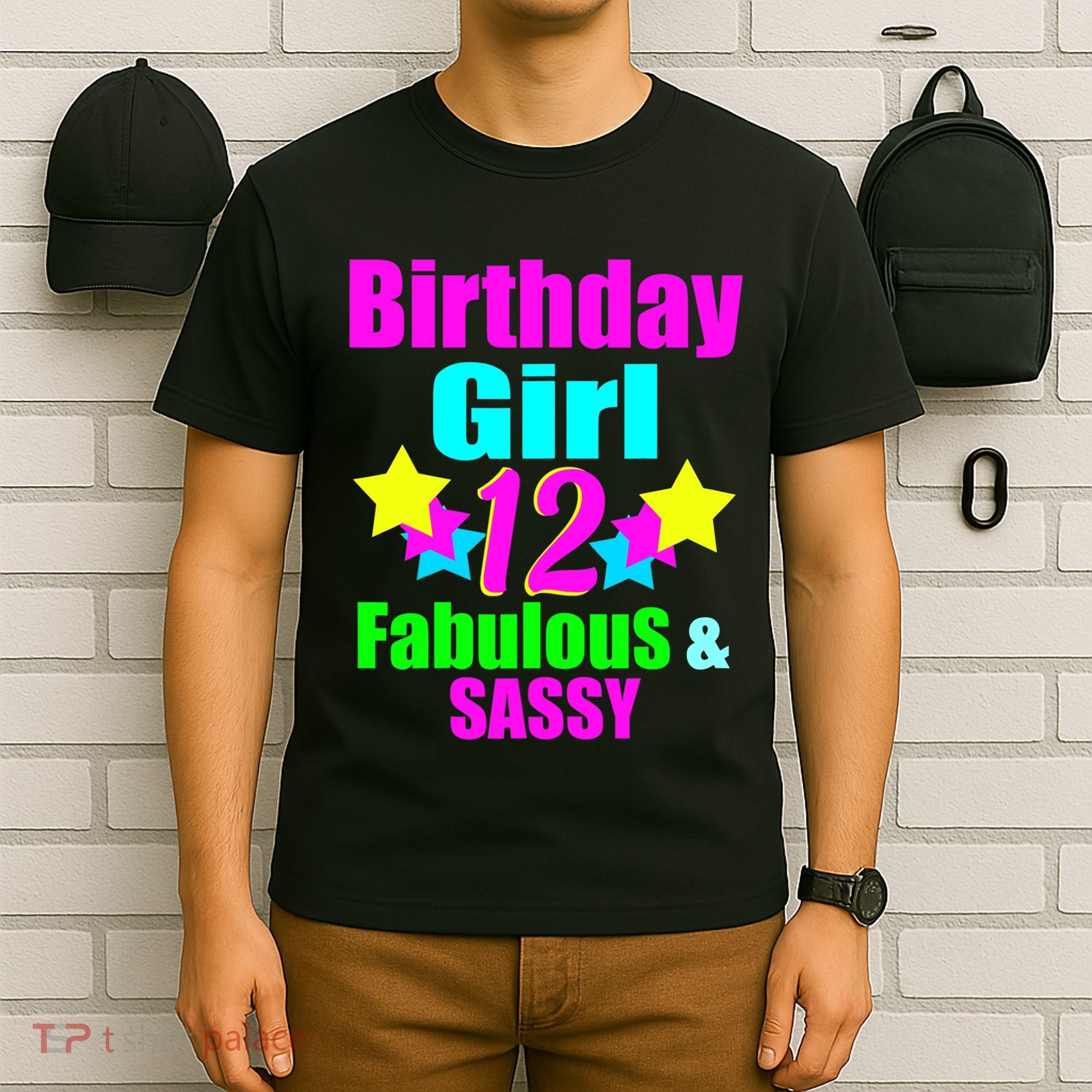 12 Year Old Girl Birthday Party Neon Bday Party T-Shirt