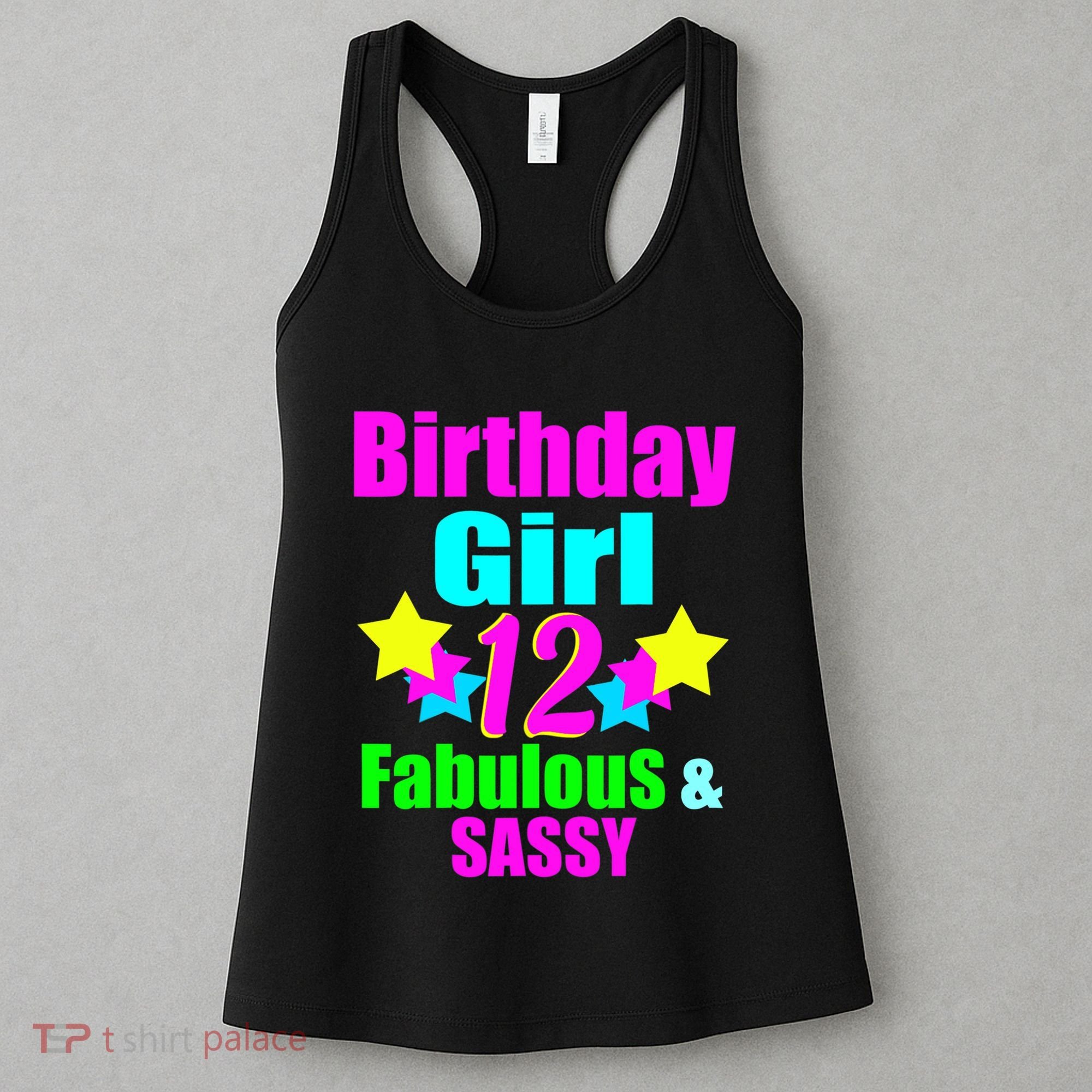 12 Year Old Girl Birthday Party Neon Bday Party Women's Tank Top