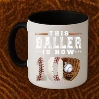 10 Years This Baller Is Now 10 Baseball 10th Birthday Coffee Mug thumb 2