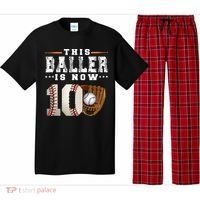 10 Years This Baller Is Now 10 Baseball 10th Birthday Pajama Set thumb 0