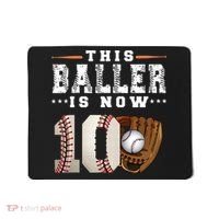 10 Years This Baller Is Now 10 Baseball 10th Birthday Mousepad thumb 0