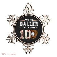10 Years This Baller Is Now 10 Baseball 10th Birthday Ornament thumb 0