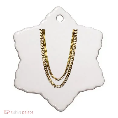 2 Chains Ceramic Ornament