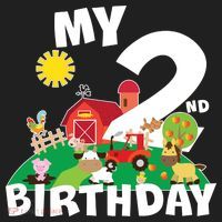 2 Year Old Farm My 2nd Birthday Golf Towel thumb 3