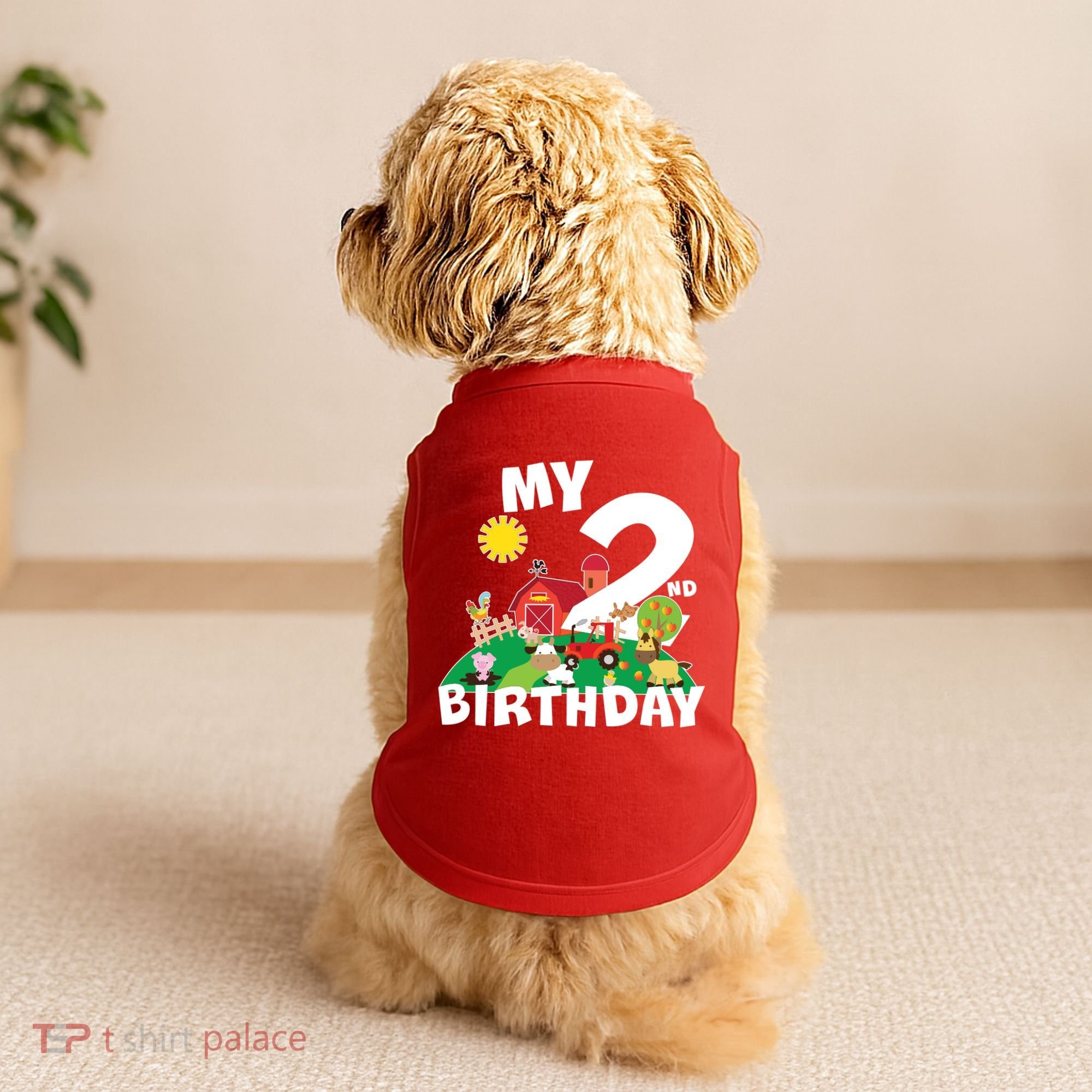 2 Year Old Farm My 2nd Birthday Doggie Tank