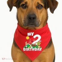 2 Year Old Farm My 2nd Birthday USA-Made Doggie Bandana thumb 1