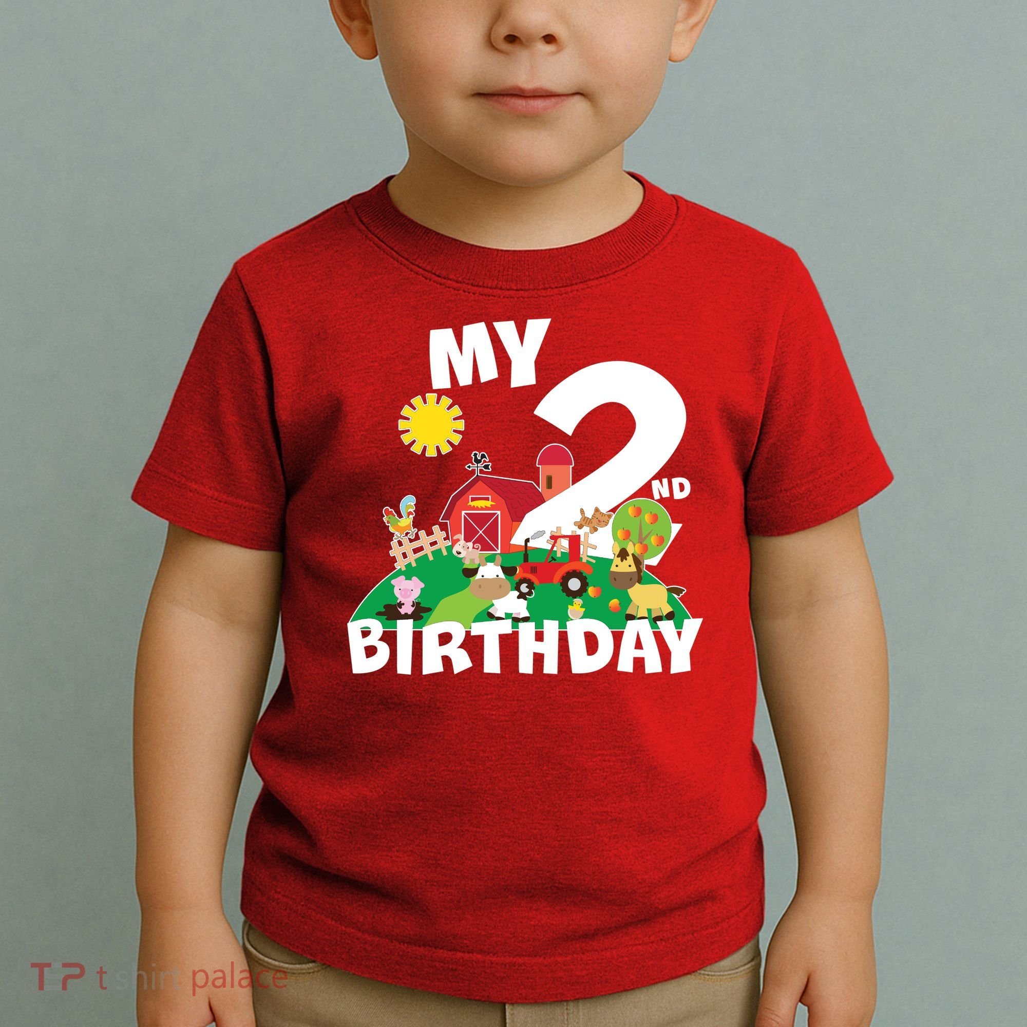 2 Year Old Farm My 2nd Birthday Toddler T-Shirt