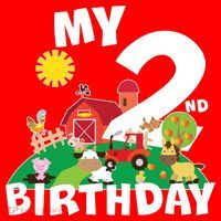 2 Year Old Farm My 2nd Birthday Kids Sweatshirt thumb 2