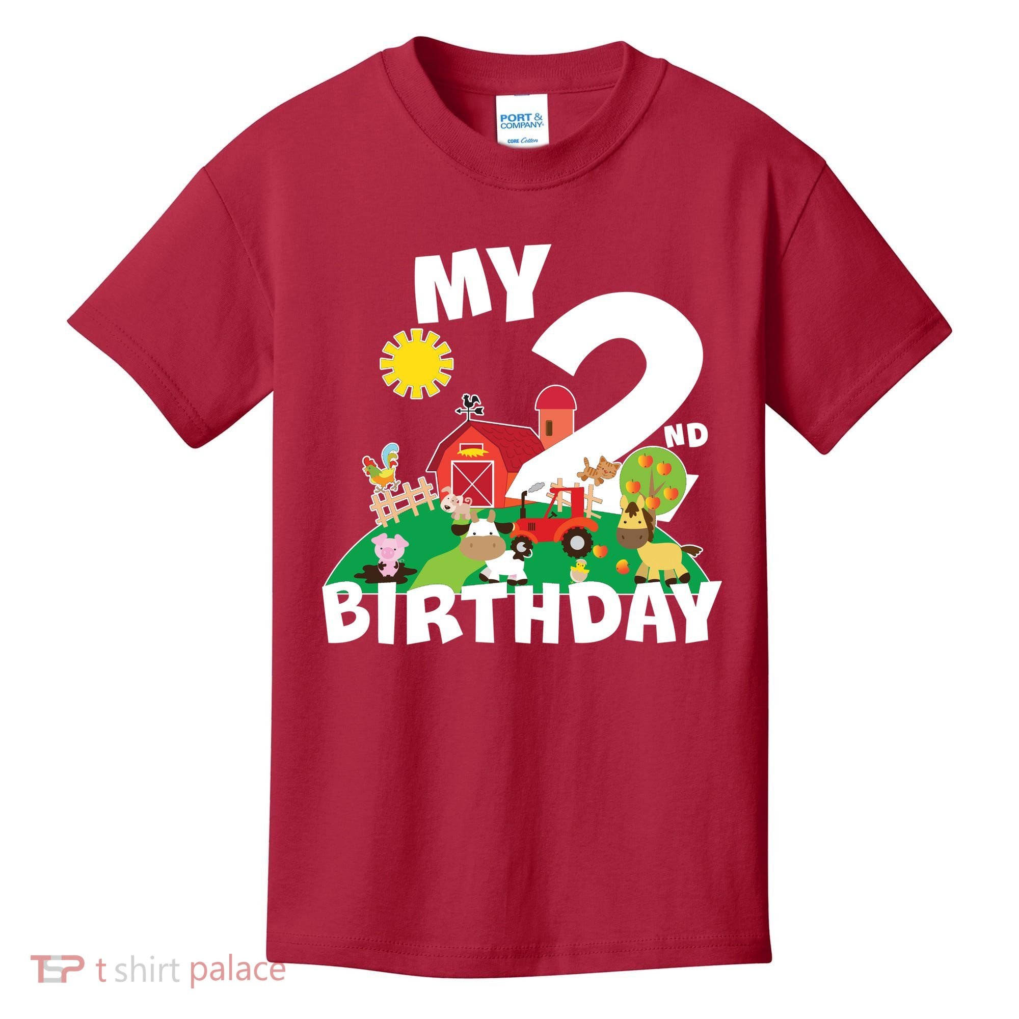 2 Year Old Farm My 2nd Birthday Kids T-Shirt