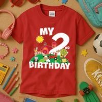 2 Year Old Farm My 2nd Birthday Kids T-Shirt thumb 3