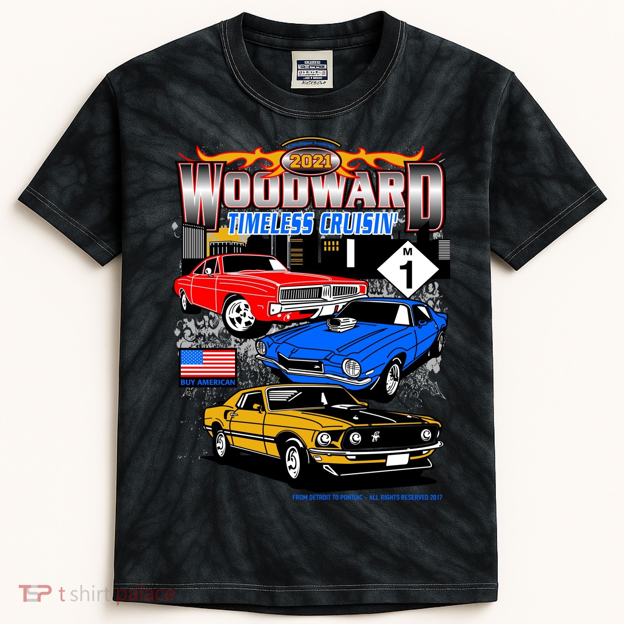 2021 Woodward Timeless Muscle Kids Tie-Dye T-Shirt