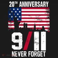 20th Anniversary Never Forget 9/11 September 11th T-Shirt thumb 7