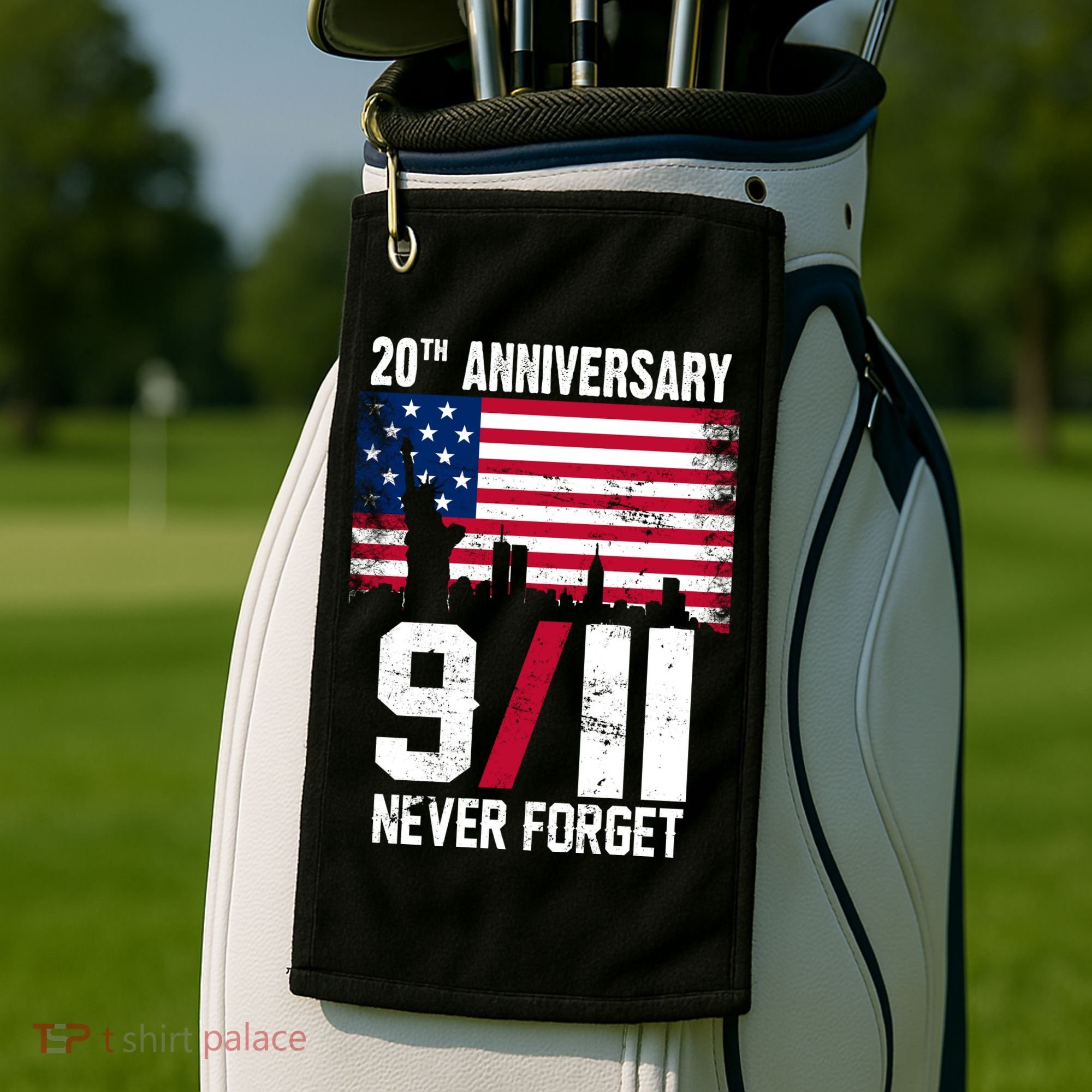 20th Anniversary Never Forget 9/11 September 11th Golf Towel