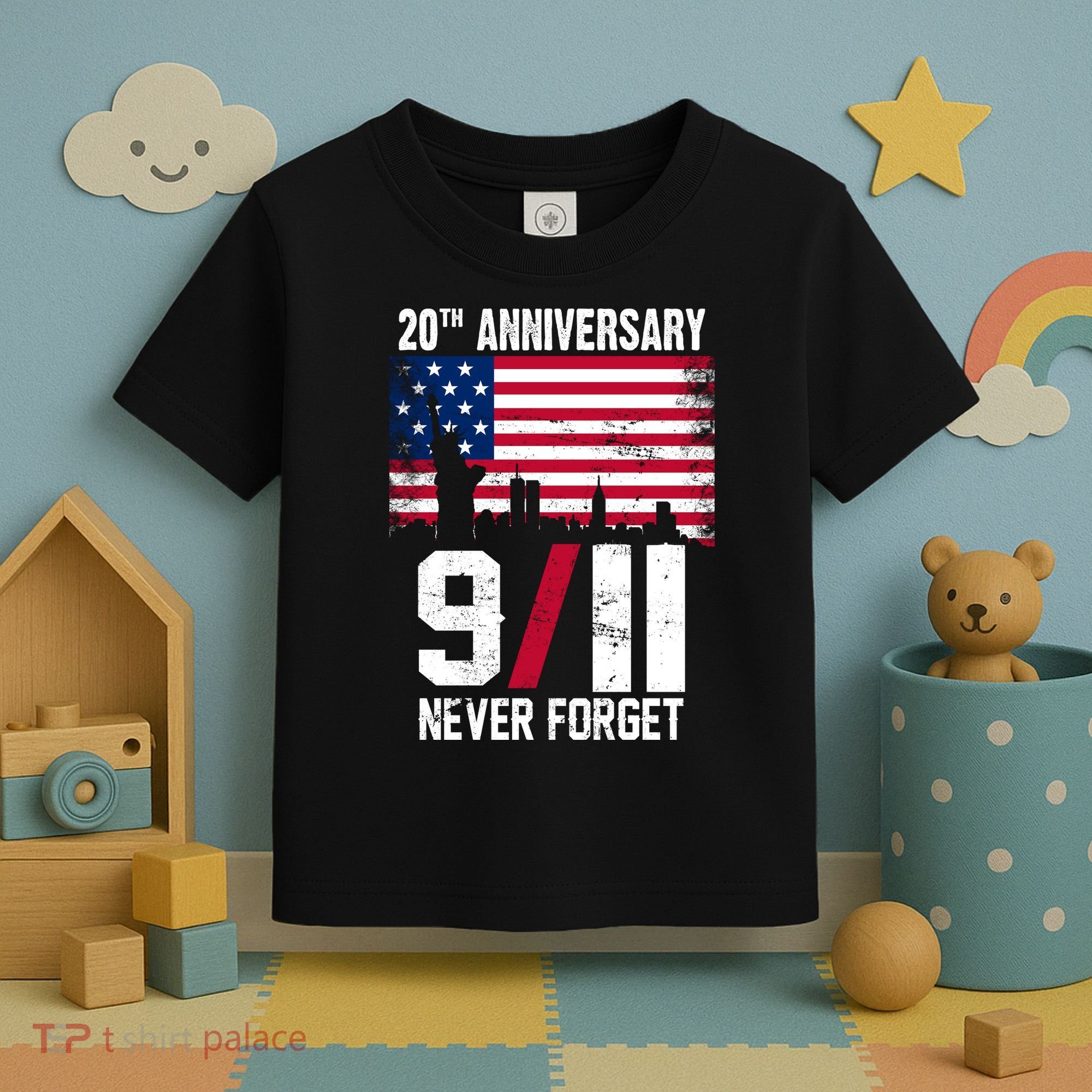 20th Anniversary Never Forget 9/11 September 11th Toddler T-Shirt