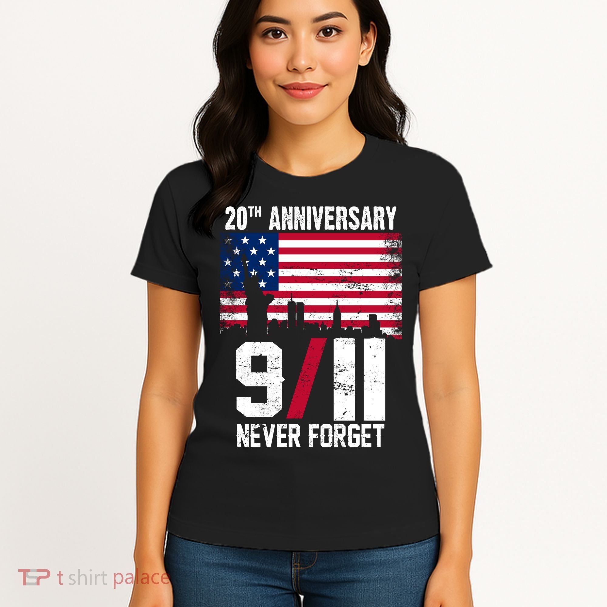 20th Anniversary Never Forget 9/11 September 11th Women's T-Shirt