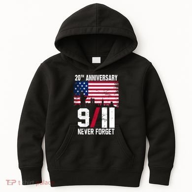 20th Anniversary Never Forget 9/11 September 11th Kids Hoodie