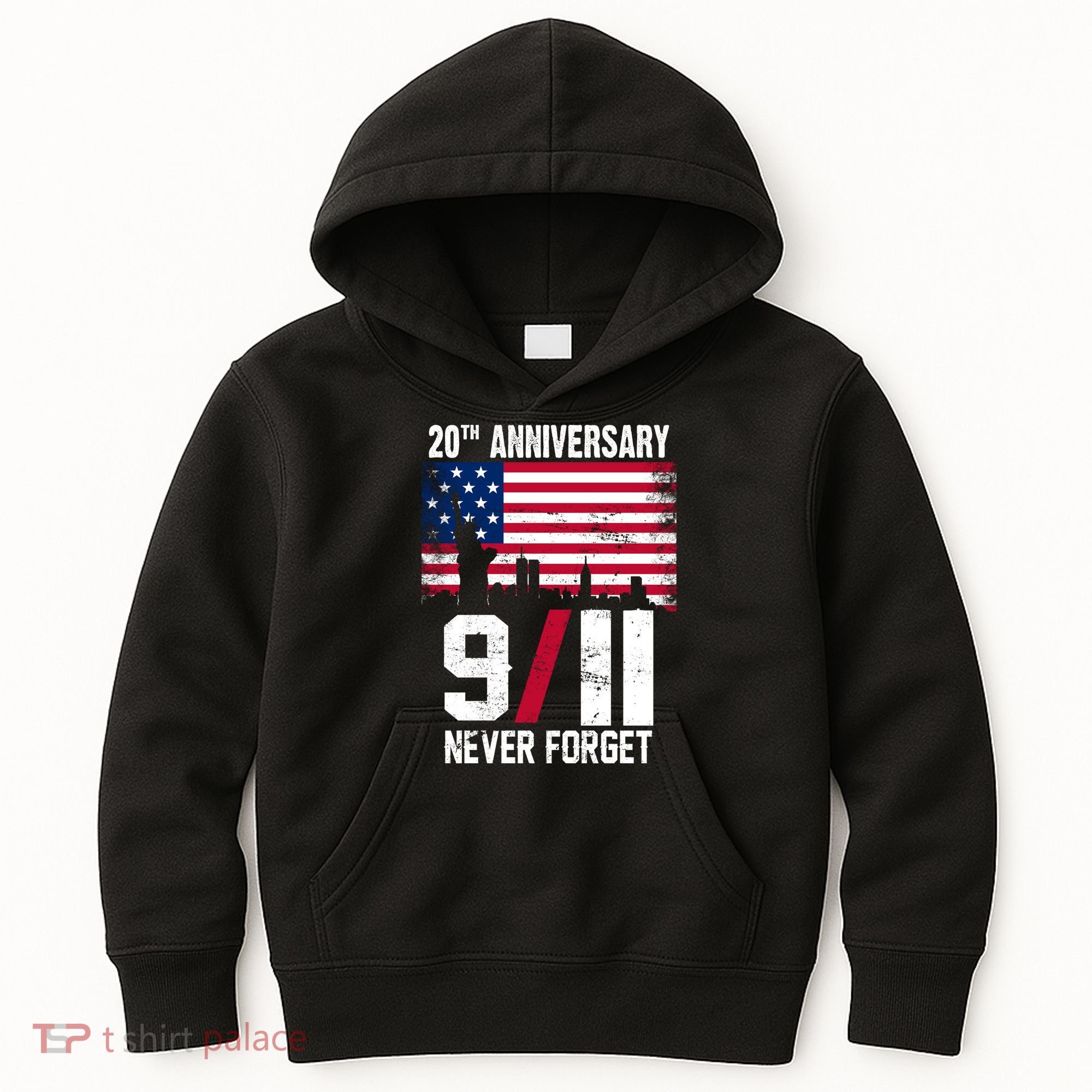 20th Anniversary Never Forget 9/11 September 11th Kids Hoodie