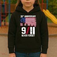 20th Anniversary Never Forget 9/11 September 11th Kids Hoodie thumb 3