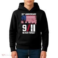 20th Anniversary Never Forget 9/11 September 11th Kids Hoodie thumb 4