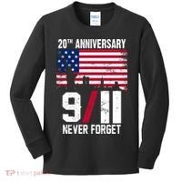 20th Anniversary Never Forget 9/11 September 11th Kids Long Sleeve Shirt thumb 0