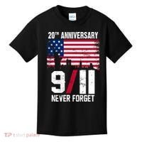 20th Anniversary Never Forget 9/11 September 11th Kids T-Shirt thumb 0