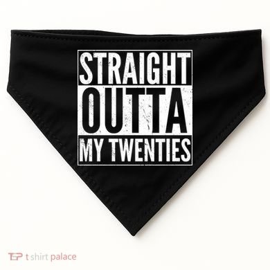 20th Birthday - Straight Outta My Twenties USA-Made Doggie Bandana